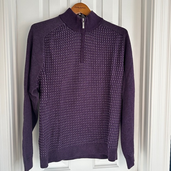 Tommy Bahama Men's Coastal Shores Half-Zip Sweater EUC - Picture 4 of 8